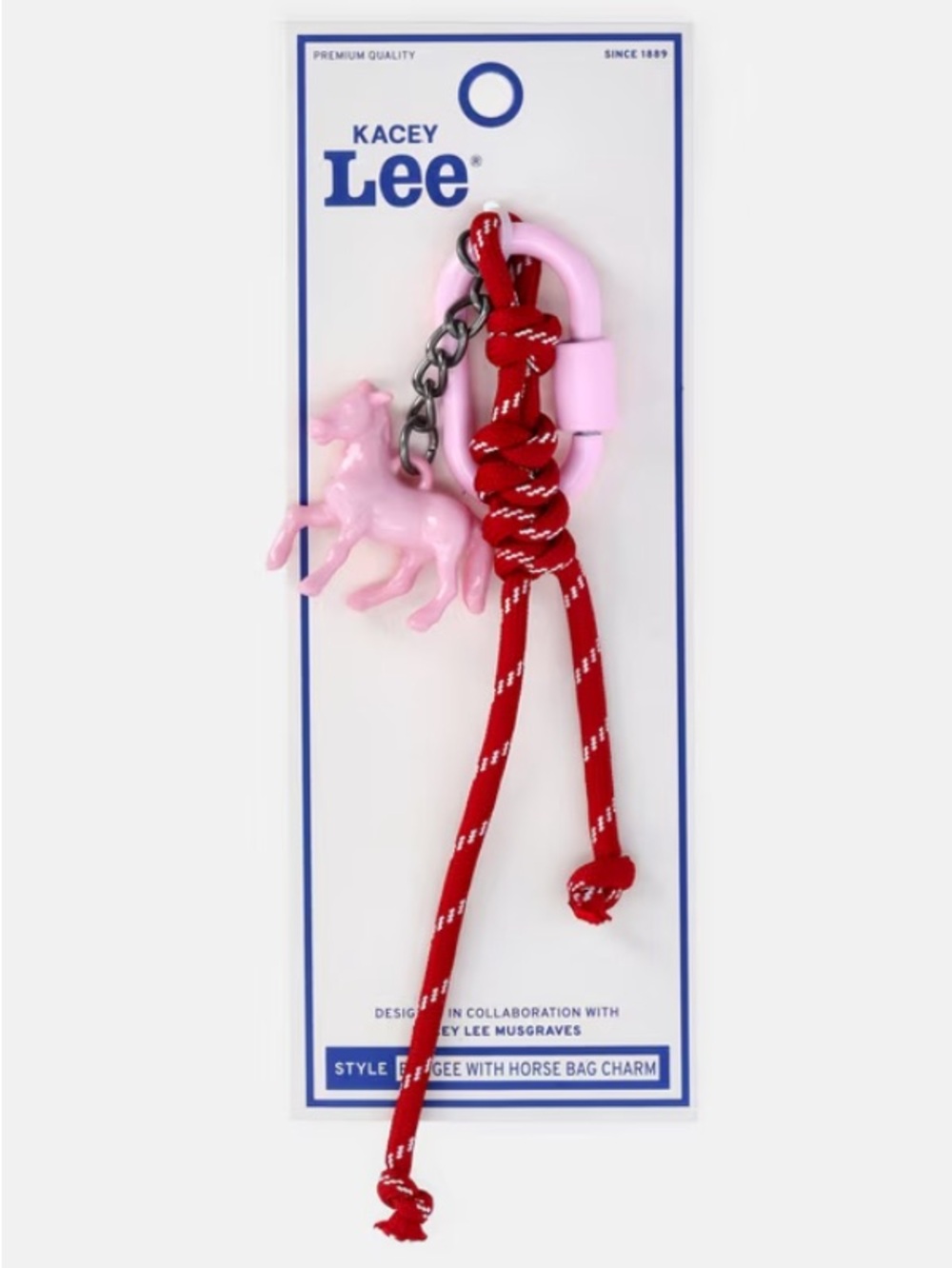 Lee Womens Cowboy Texas Pink Horse Bag Keychain Charm